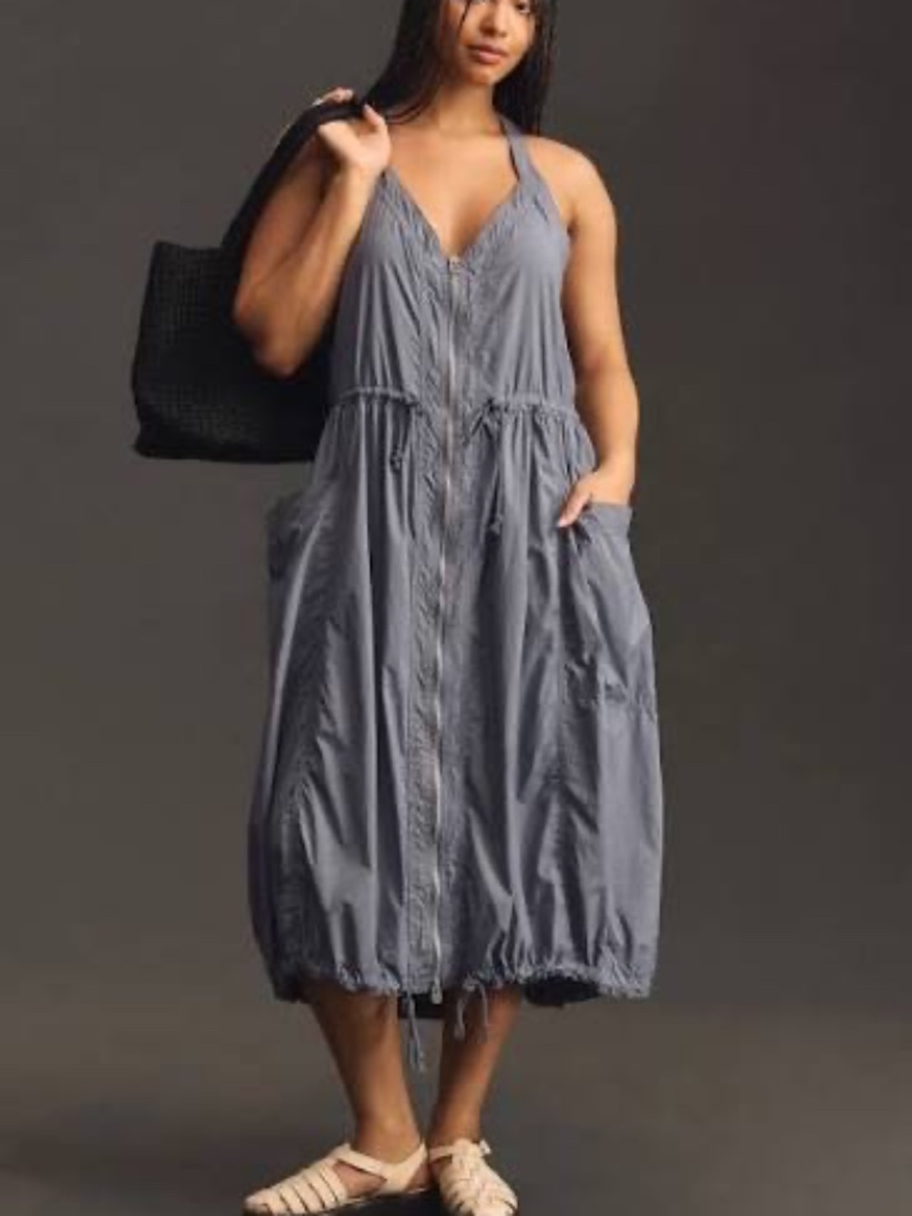 Anthropologie Daily Practice Free Fall Dress Gray XS